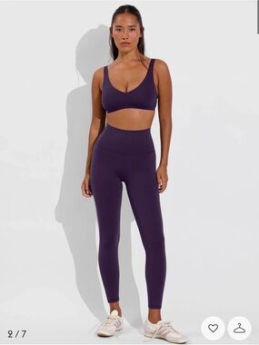 Left On Friday | Super Moves Tight Super High Rise 7/8 Leggings Purple - Size S